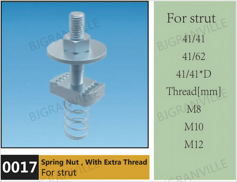 Spring Nut，With Extra Thread